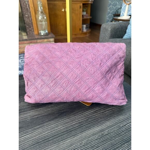Marc Jacobs Quilted Purple & Orange Double Flap Foldover Clutch MSRP $1275+ - Picture 7 of 12